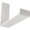 Ekena Millwork Steel Hanging Shelf Bracket, Hammered White 2"W x 8"D x 6"H BKTM02X08X06HSHWH